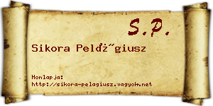 Sikora Pelágiusz névjegykártya